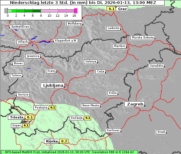 Niederschlag, 13. 1. 2026