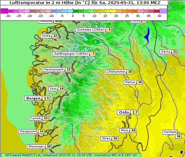 Temperatur, 31. 5. 2025