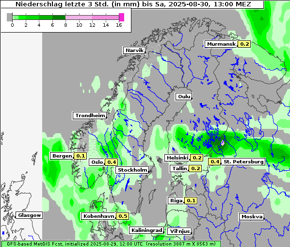 Niederschlag, 30. 8. 2025
