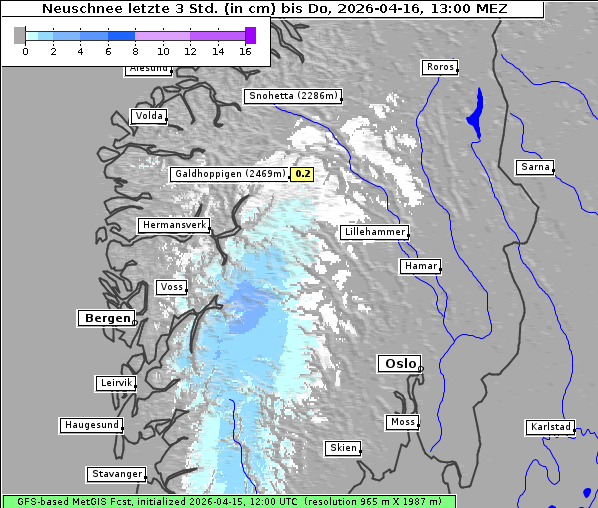 Neuschnee, 16. 4. 2026