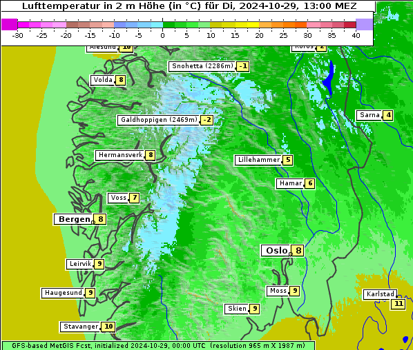 Temperatur, 29. 10. 2024