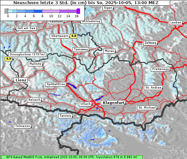 Neuschnee, 5. 10. 2025