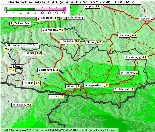 Niederschlag, 5. 10. 2025