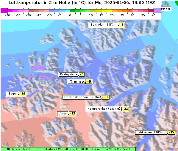 Temperatur, 6. 1. 2025