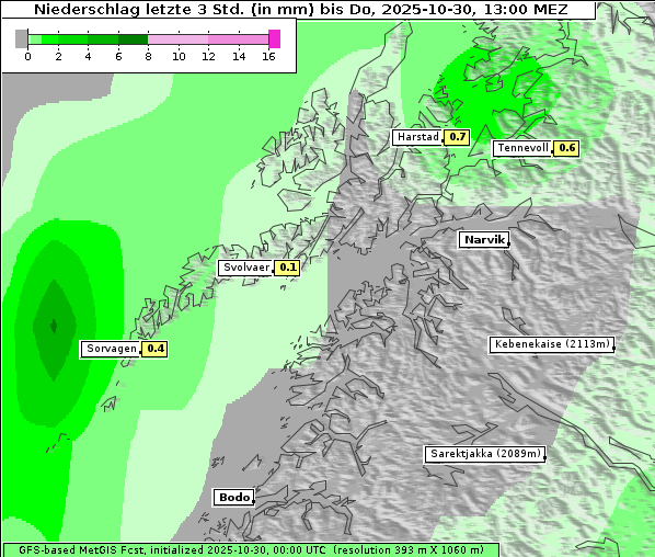 Niederschlag, 30. 10. 2025