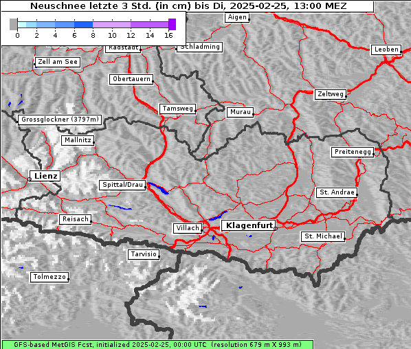 Neuschnee, 25. 2. 2025