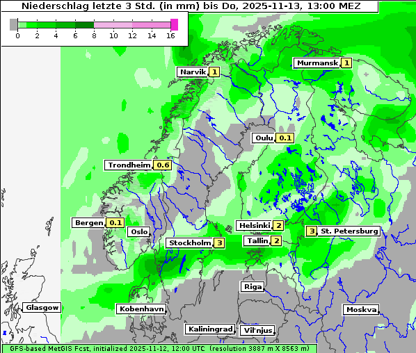Niederschlag, 13. 11. 2025