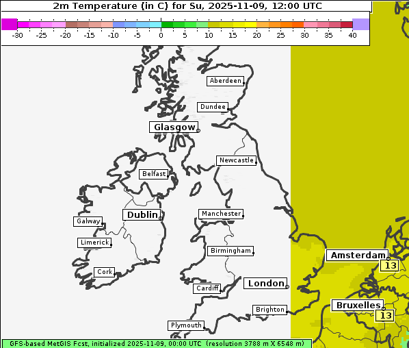 Temperatur, 9. 11. 2025