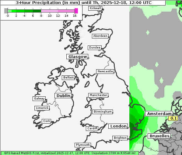 Niederschlag, 18. 12. 2025