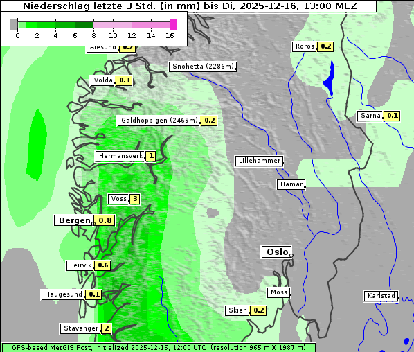 Niederschlag, 16. 12. 2025