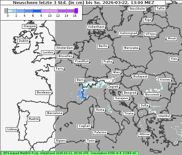 Neuschnee, 22. 3. 2026