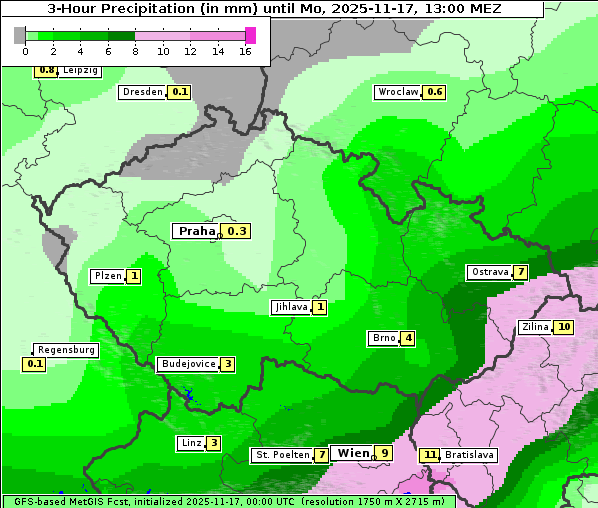 Niederschlag, 17. 11. 2025
