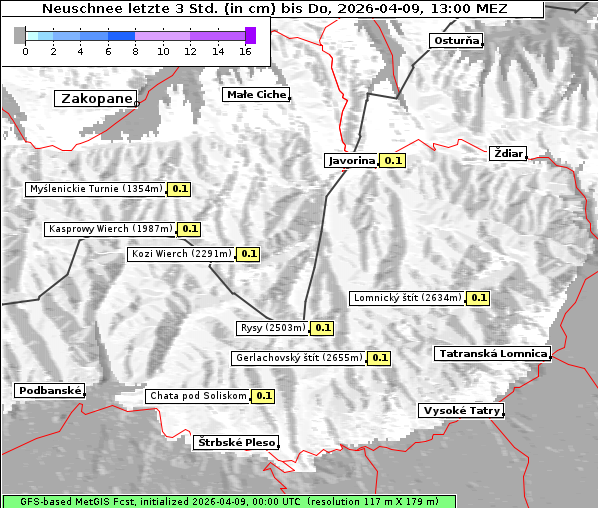 Neuschnee, 9. 4. 2026