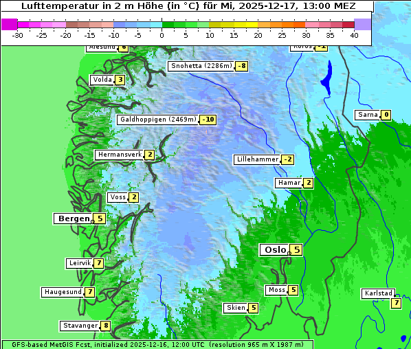 Temperatur, 17. 12. 2025