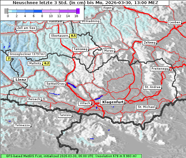Neuschnee, 30. 3. 2026