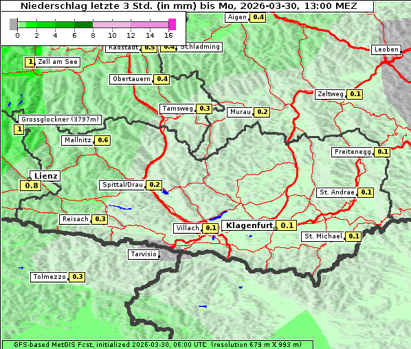 Niederschlag, 30. 3. 2026