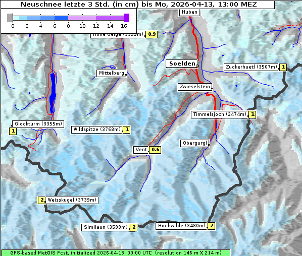 Neuschnee, 13. 4. 2026