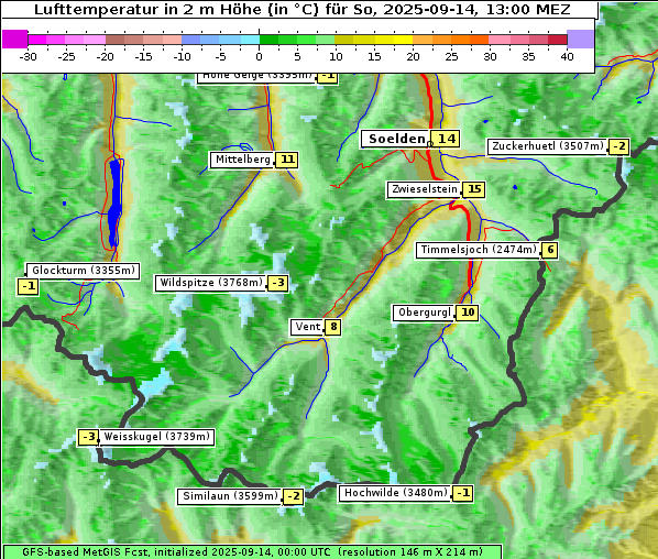 Temperatur, 14. 9. 2025
