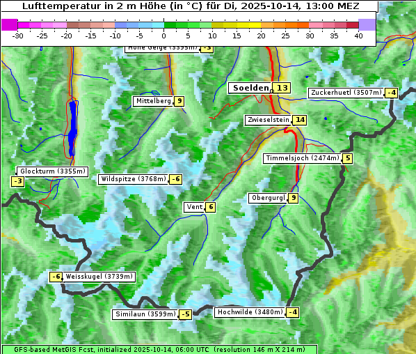 Temperatur, 14. 10. 2025