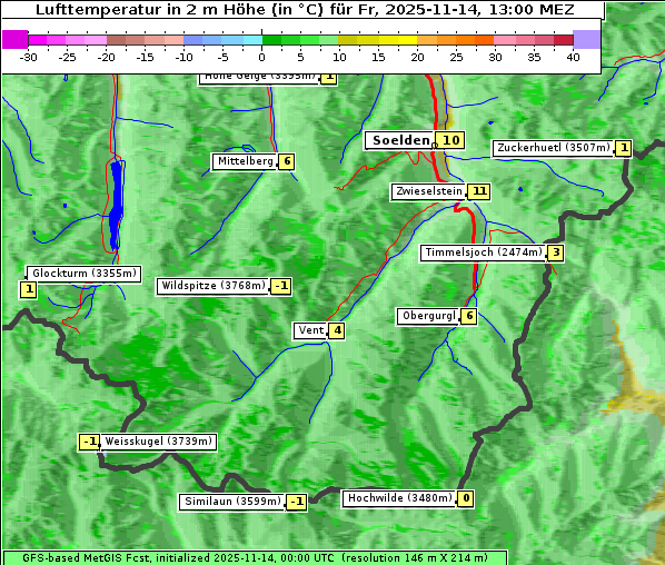 Temperatur, 14. 11. 2025