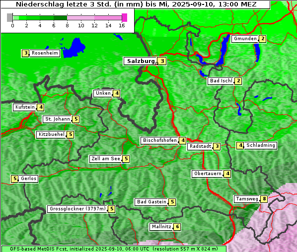 Niederschlag, 10. 9. 2025