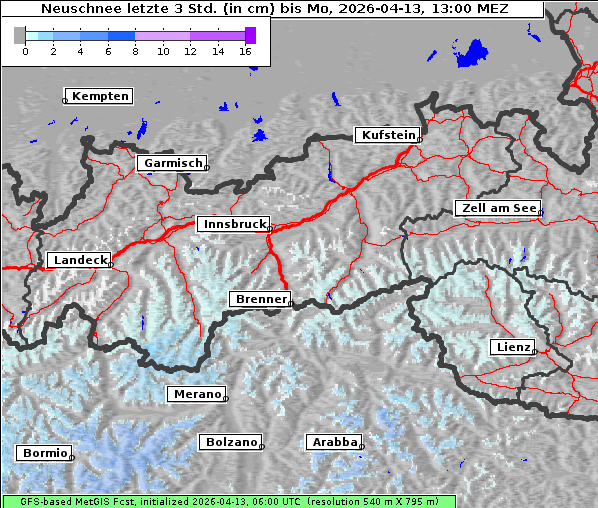 Neuschnee, 13. 4. 2026