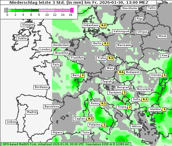 Niederschlag, 30. 1. 2026