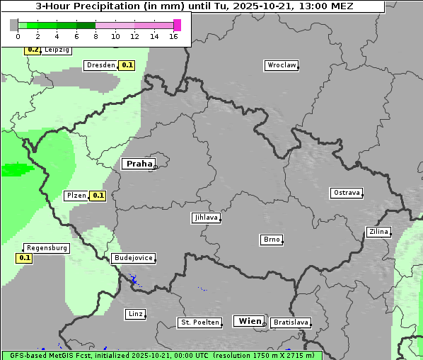 Niederschlag, 21. 10. 2025
