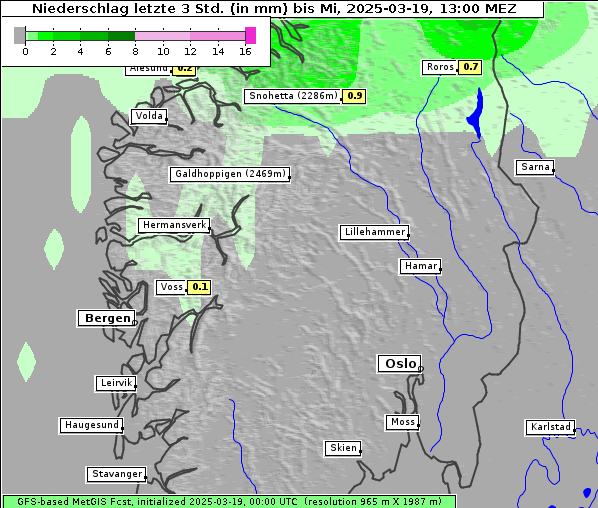 Niederschlag, 19. 3. 2025
