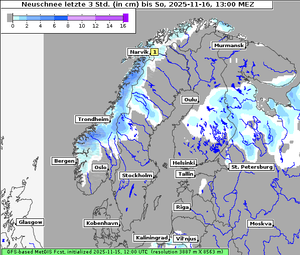 Neuschnee, 16. 11. 2025