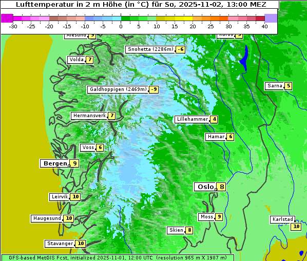 Temperatur, 2. 11. 2025