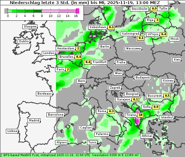 Niederschlag, 19. 11. 2025