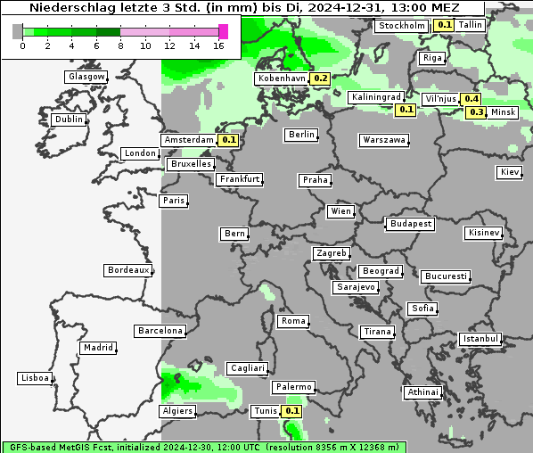 Niederschlag, 31. 12. 2024