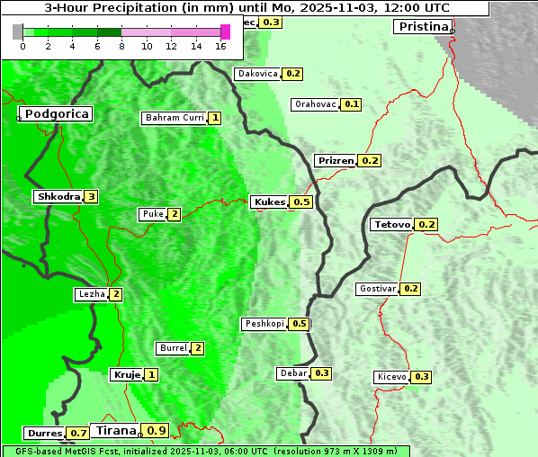 Niederschlag, 3. 11. 2025