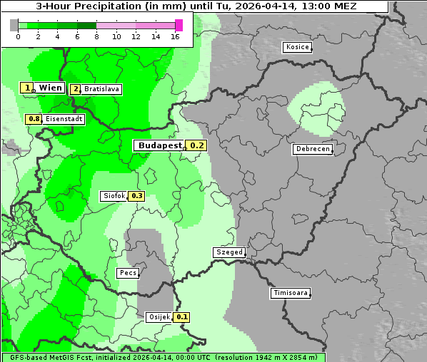 Niederschlag, 14. 4. 2026