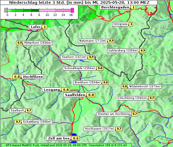 Niederschlag, 28. 5. 2025