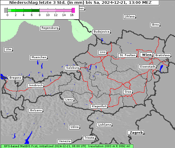 Niederschlag, 21. 12. 2024