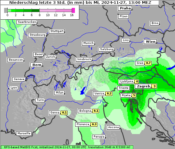 Niederschlag, 27. 11. 2024
