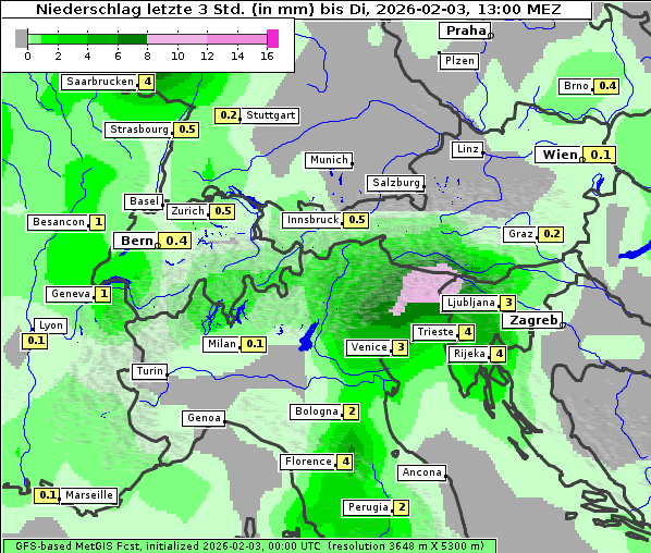 Niederschlag, 3. 2. 2026