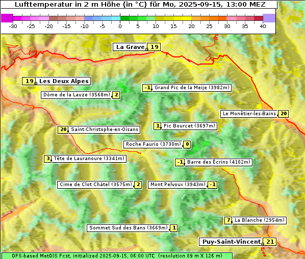 Temperatur, 15. 9. 2025
