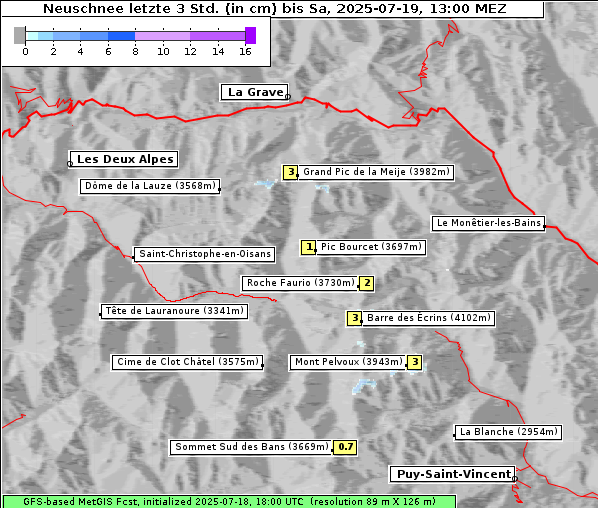 Neuschnee, 19. 7. 2025