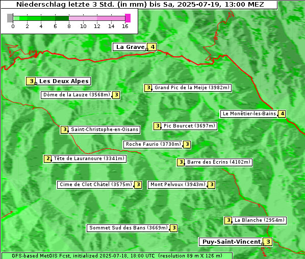 Niederschlag, 19. 7. 2025