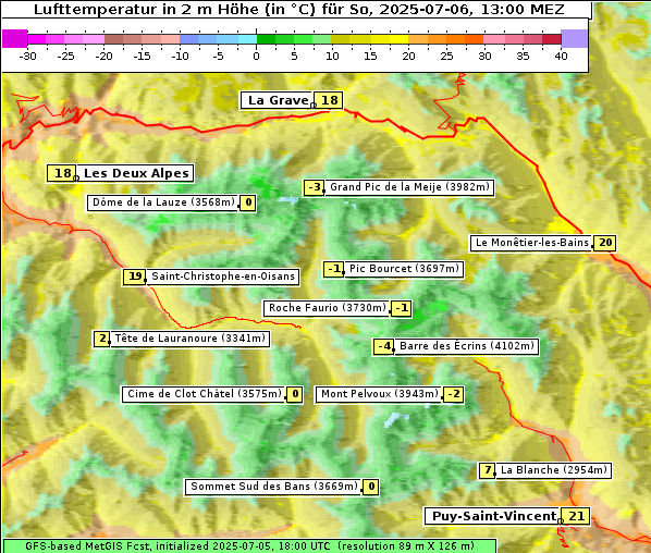 Temperatur, 6. 7. 2025