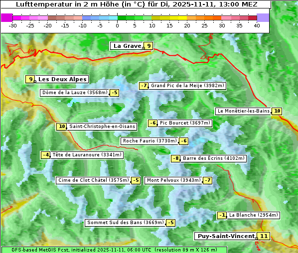 Temperatur, 11. 11. 2025