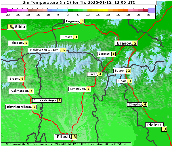 Temperatur, 15. 1. 2026