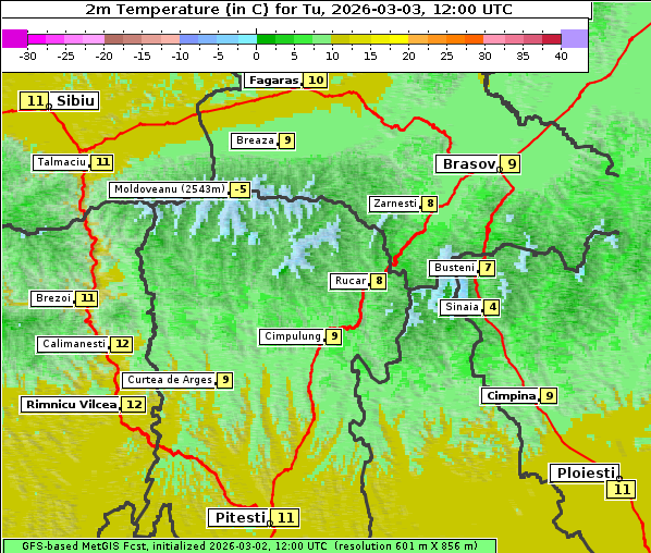 Temperatur, 3. 3. 2026