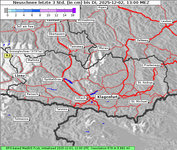 Neuschnee, 2. 12. 2025