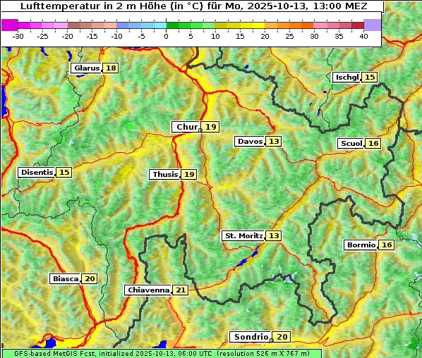 Temperatur, 13. 10. 2025