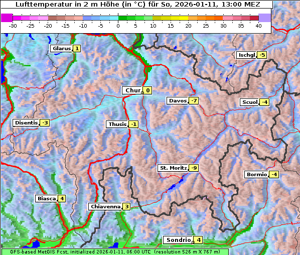Temperatur, 11. 1. 2026