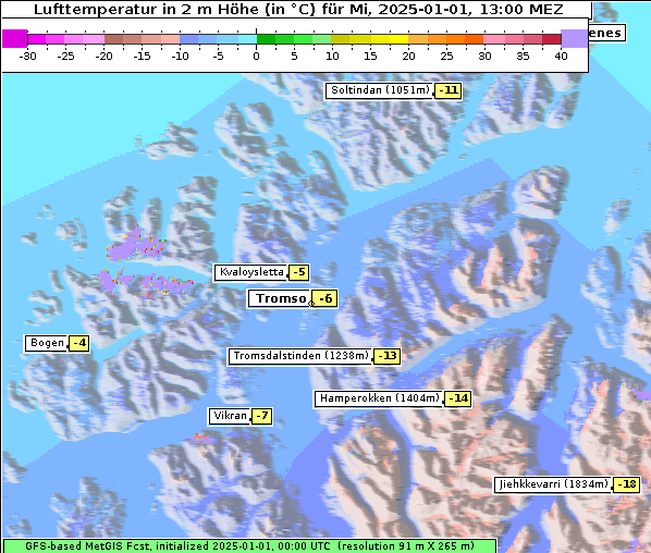 Temperatur, 1. 1. 2025